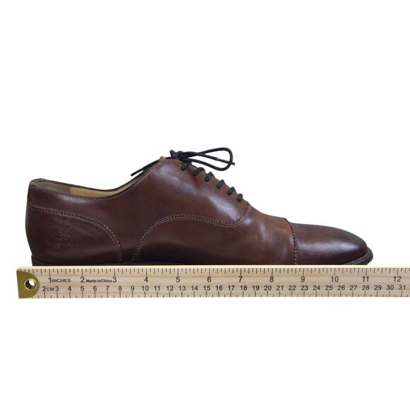 Santoni Calfskin‎ Leather Cap Toe Oxford Italy Shoes Brown 1976 Men Sz 10 D main image 10